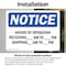 Signmission Hours Of Operation Receiving _ Am - _, 14 in W x Rectangle, Vinyl Decal OS-2PACK-NS-D-1014-L-13545 - alternate 5